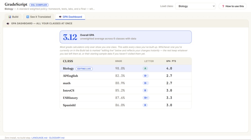 GradeScript – screenshot 4