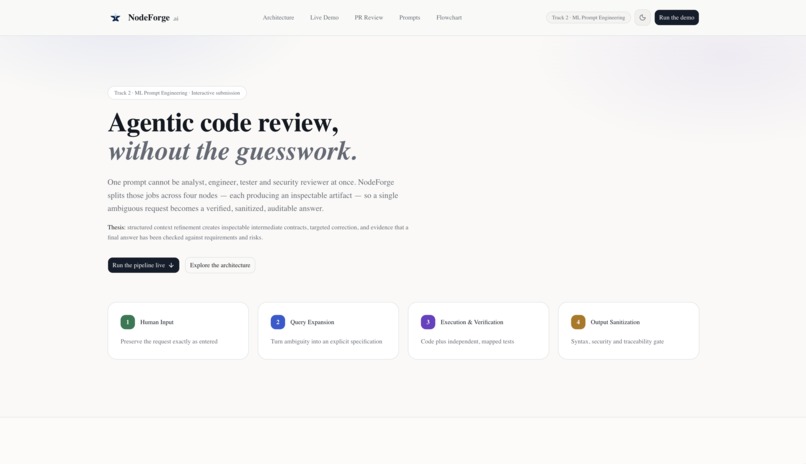 NodeForge: AI Code Review – screenshot 1