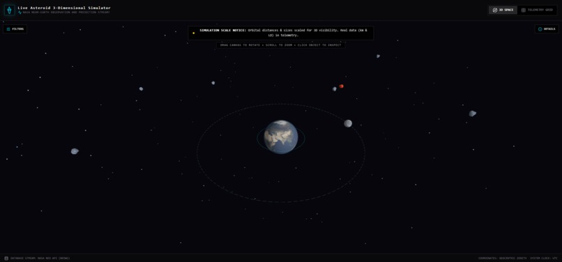 Asteroid 3D Simulator – screenshot 1