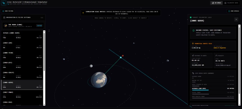 Asteroid 3D Simulator – screenshot 2
