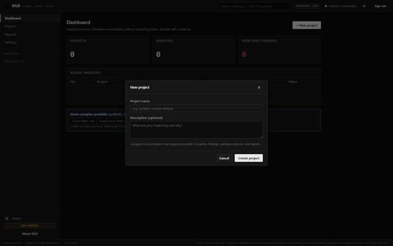 Suspicious Isolation & Logging Optimizer (SILO) – screenshot 3