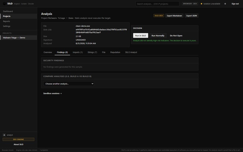 Suspicious Isolation & Logging Optimizer (SILO) – screenshot 6