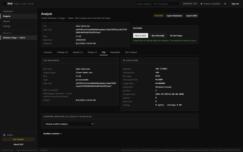 Suspicious Isolation & Logging Optimizer (SILO) – screenshot 7