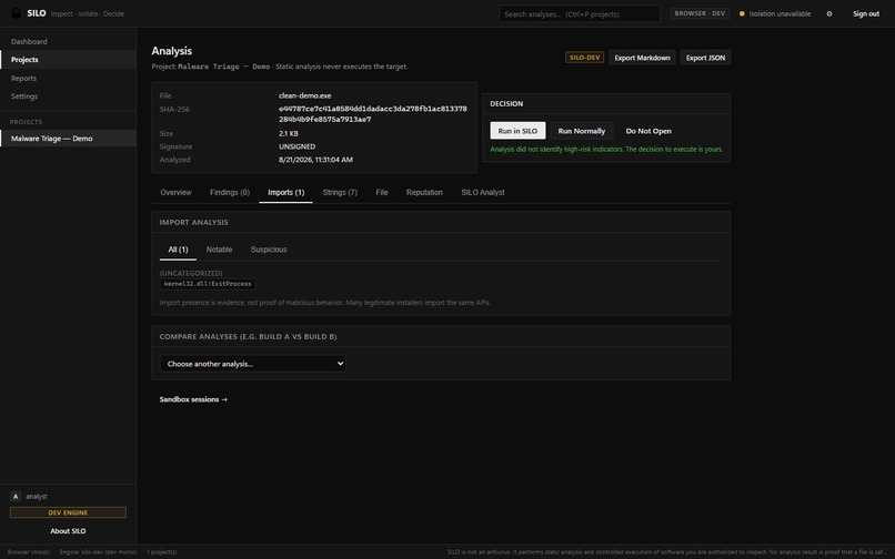 Suspicious Isolation & Logging Optimizer (SILO) – screenshot 10