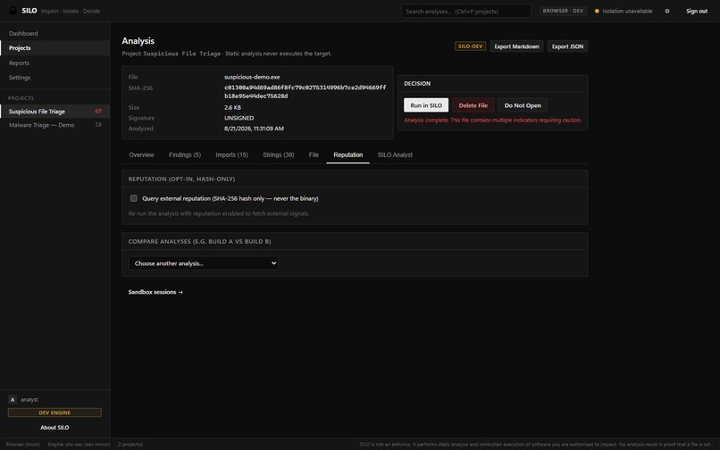 Suspicious Isolation & Logging Optimizer (SILO) – screenshot 13