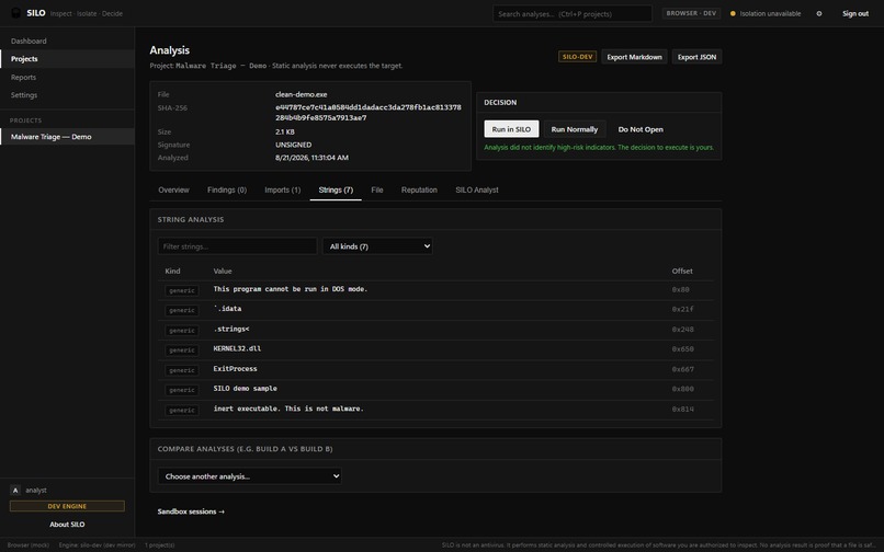 Suspicious Isolation & Logging Optimizer (SILO) – screenshot 14