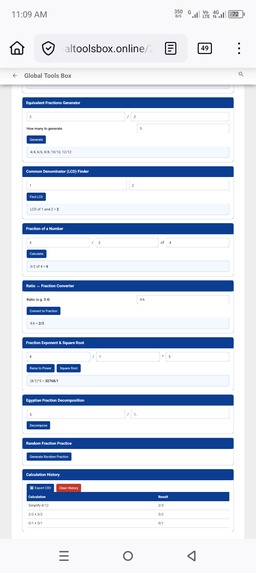 Fraction Calculator 2026 – screenshot 2