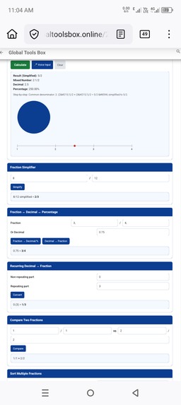 Fraction Calculator 2026 – screenshot 1