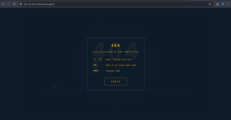 404 — A Puzzle in Your Address Bar – screenshot 1