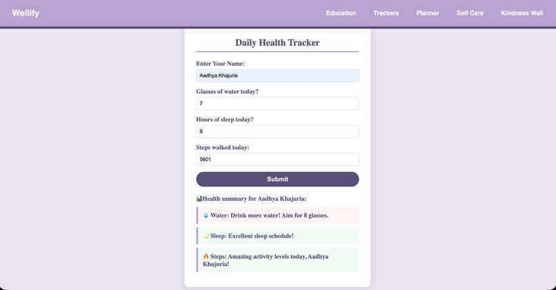 Wellify – screenshot 4