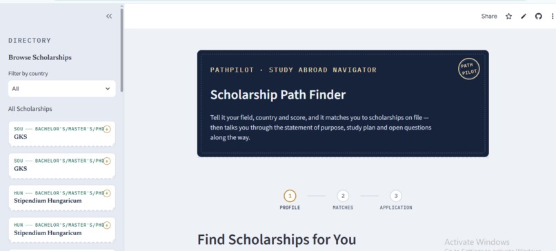 Scholarship-Path-Finder – screenshot 2