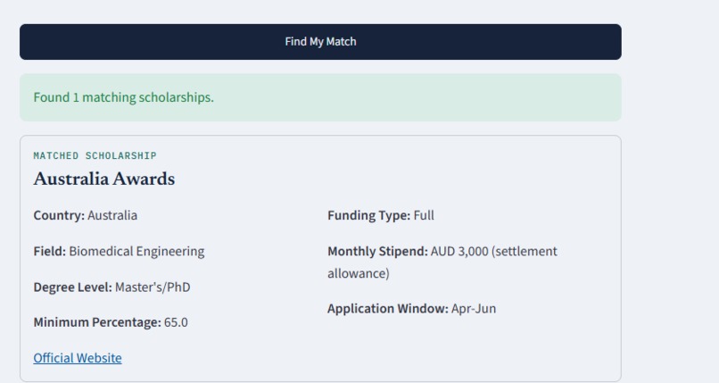 Scholarship-Path-Finder – screenshot 3