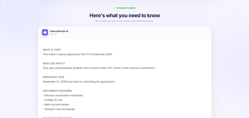 Notice2Simple – screenshot 2