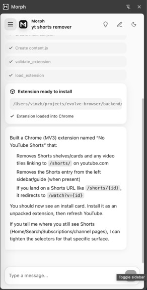 Morph: AI Browser Extension Builder – screenshot 2