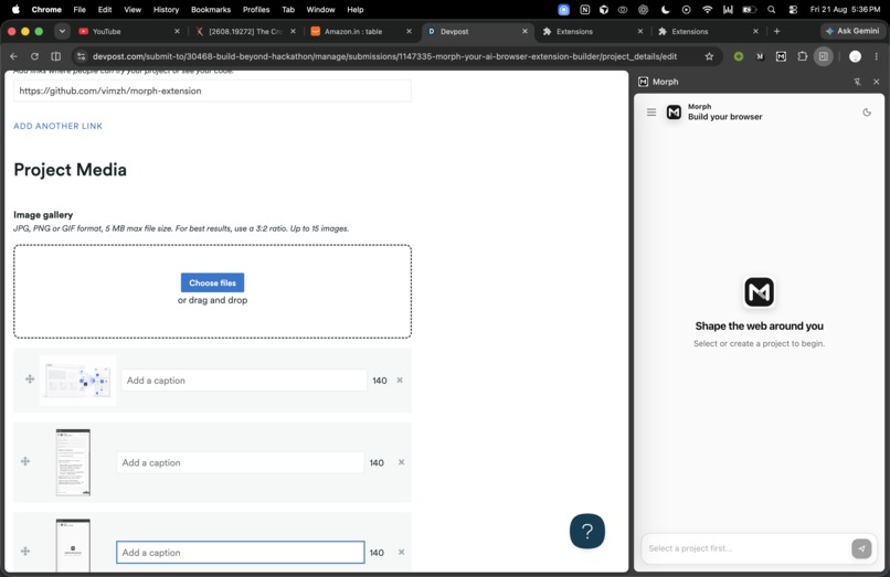 Morph: AI Browser Extension Builder – screenshot 4