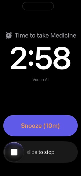 Vouch AI - Medicine Reminder – screenshot 1