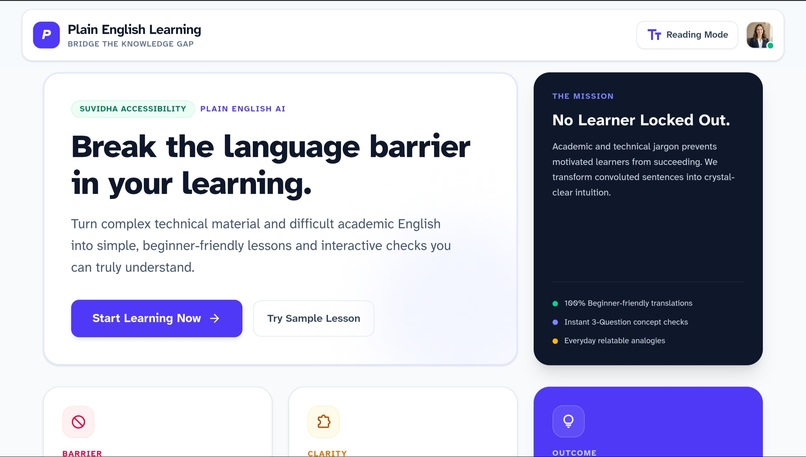 Plain English Learning  – screenshot 1