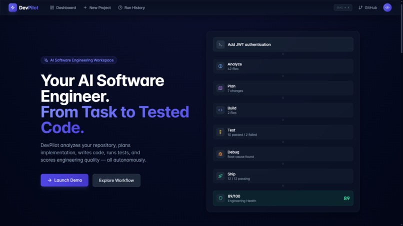 DevPilot : AI Software Engineer – screenshot 1