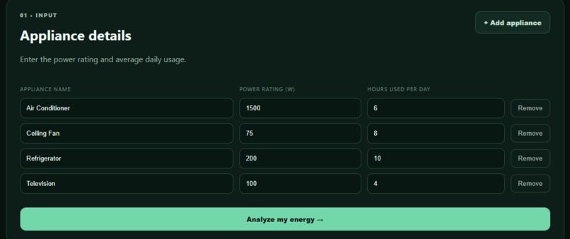 WattWise AI – screenshot 2