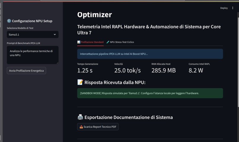 EcoEdge AI - Enterprise NPU Profiler & Optimizer – screenshot 2