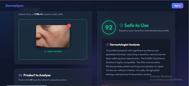 DermaSync: Your Personal AI Dermatologist – screenshot 1