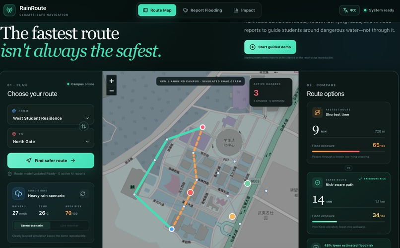 RainRoute AI – screenshot 1