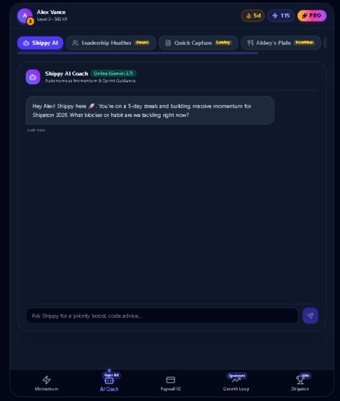 ShipCat AI: Daily Momentum & Monetization Engine – screenshot 1