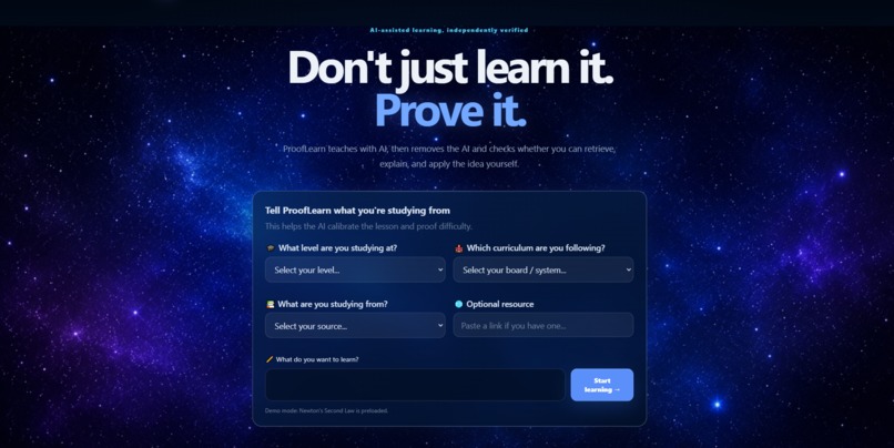 ProofLearn – screenshot 1