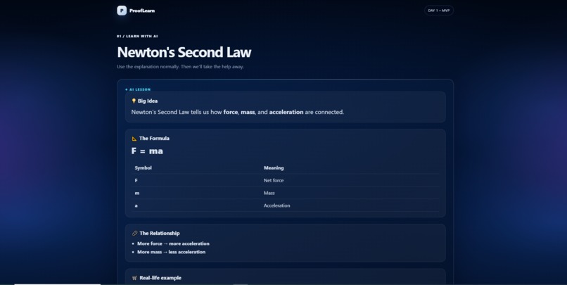 ProofLearn – screenshot 2