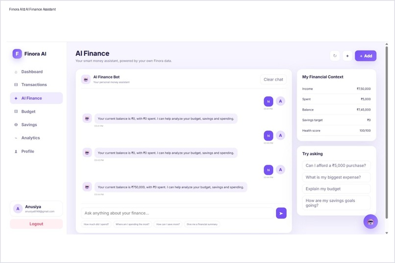 Finora ai – screenshot 5