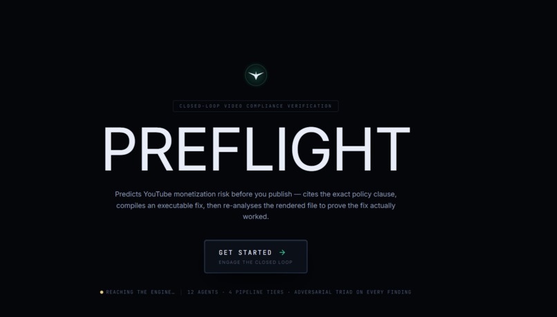 PREFLIGHT — Autonomous Video Assurance Engine – screenshot 1
