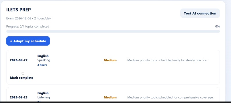 StudyPilot – screenshot 2