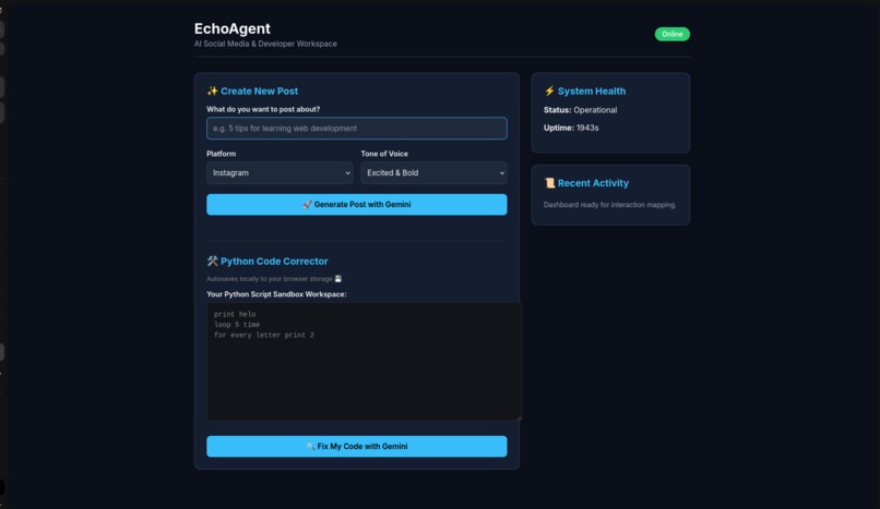 echo agent – screenshot 1