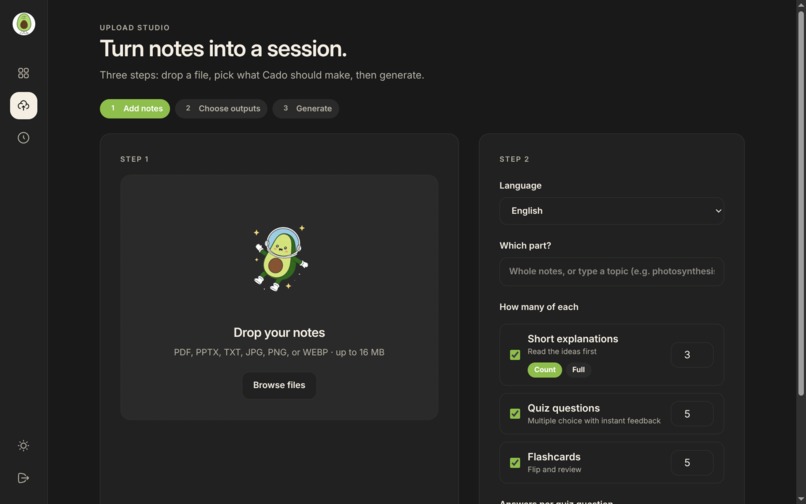 Cado AI: Smart Notes & Quizzes – screenshot 2