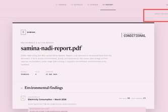 Samina — ESG Evidence & Action Ledger