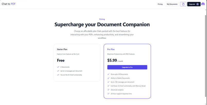 ChatWithPDF — AI document assistant (RAG-powered PDF Q&A) – screenshot 4