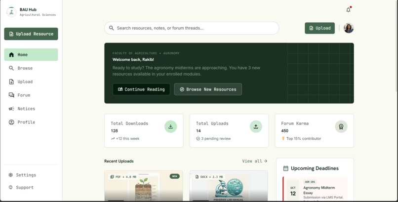 Resource sharing platform for BAU – screenshot 1