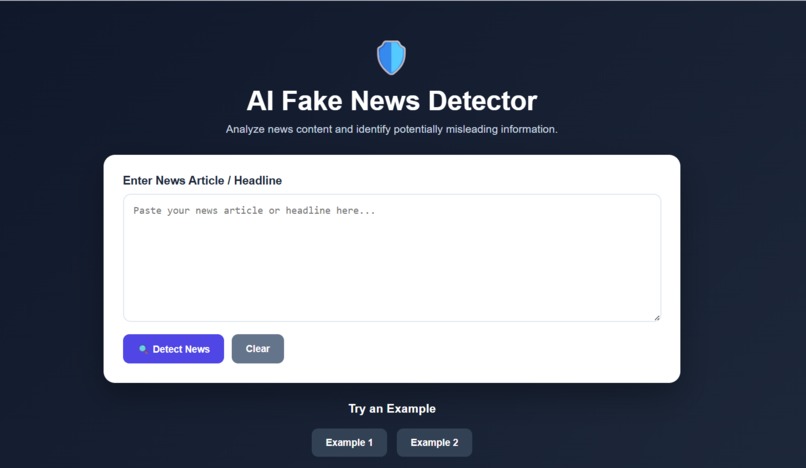 AI Fake News Detection – screenshot 1