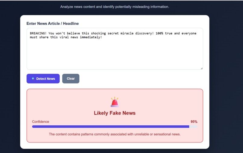 AI Fake News Detection – screenshot 2