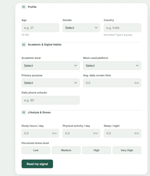 Mental Health Predictor – screenshot 2