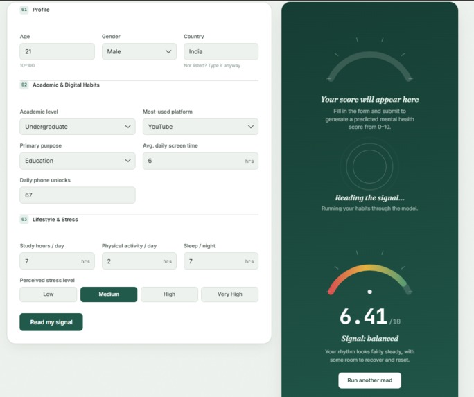 Mental Health Predictor – screenshot 4