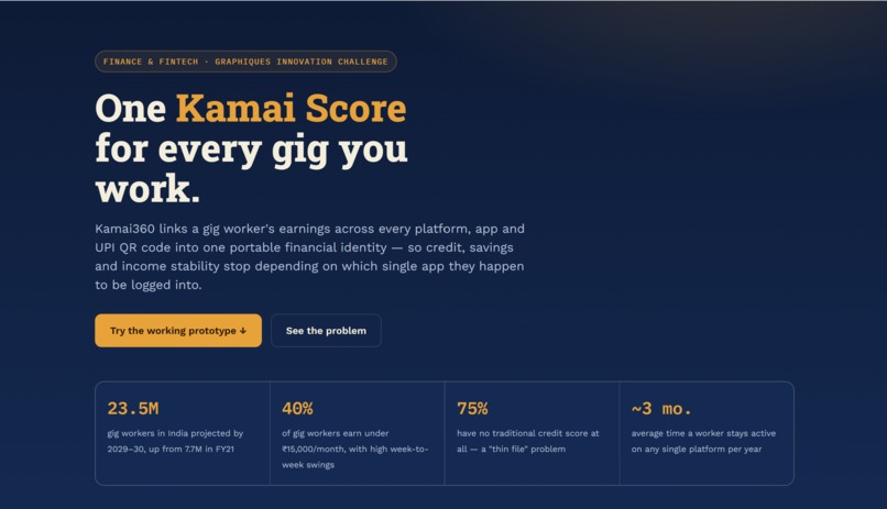 Kamai360 — One Score for Every Gig – screenshot 1