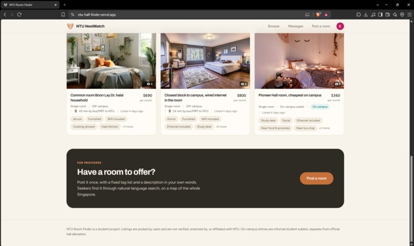 NTU NestMatch – screenshot 3