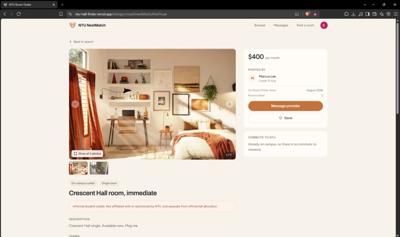 NTU NestMatch – screenshot 6