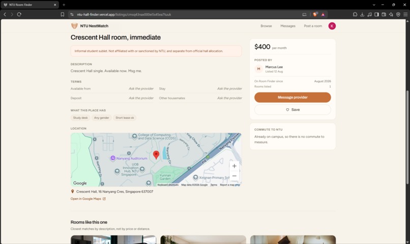 NTU NestMatch – screenshot 7