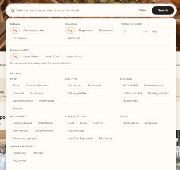 NTU NestMatch – screenshot 10