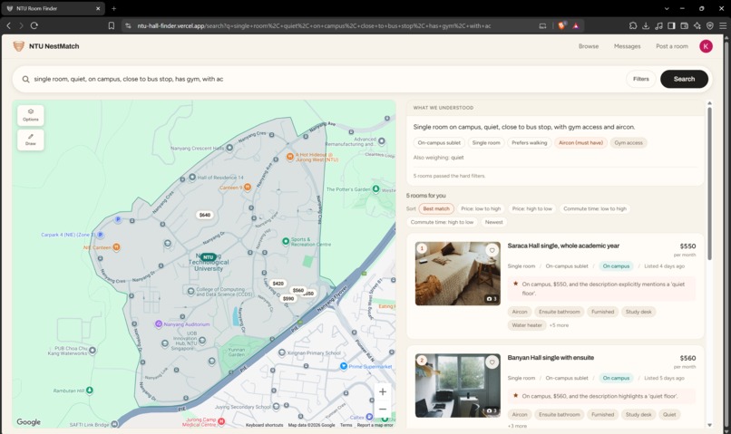 NTU NestMatch – screenshot 11