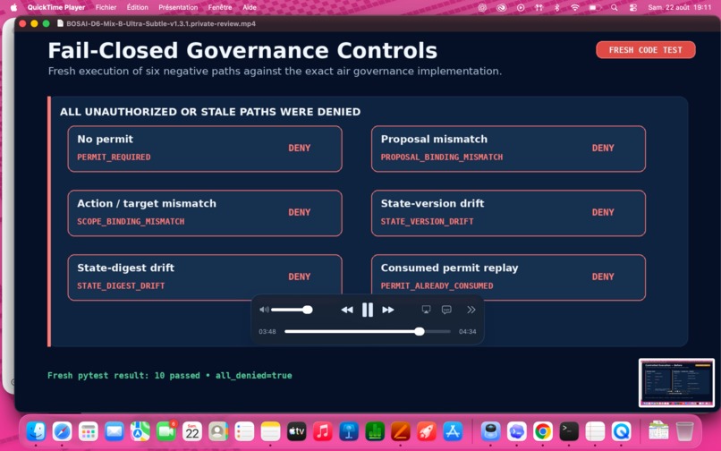 BOSAI Governed Incident Agent – screenshot 2