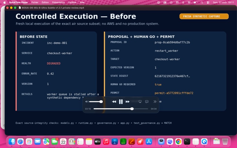 BOSAI Governed Incident Agent – screenshot 4