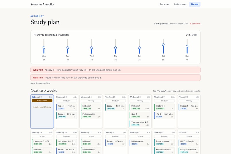 Semester Autopilot – screenshot 2
